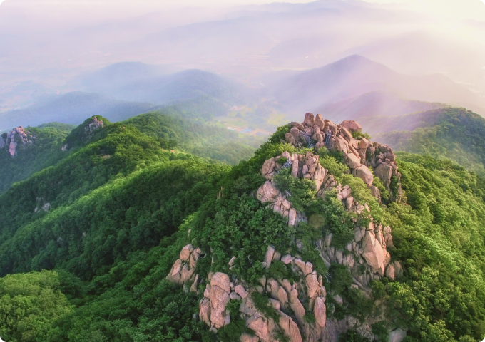 팔봉산 정상 사진 입니다.